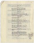 Two Copies of The Three Stooges' Famous ''Niagara Falls'' Skit: (1) 2pp. With Curly Joe, Signed by Moe Howard at Top of Page 1; (2) 7pp. With Curly Joe, Annotated by Moe Throughout -- Very Good